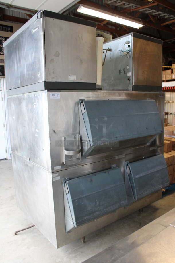2 Scotsman Model CME1656RS-3F Stainless Steel Commercial Ice Machine Heads on Follett LD124S / SG3200-72 Ice Bin. 208/230 Volts, 1 Phase. 72x56x97 - Image 5 of 12