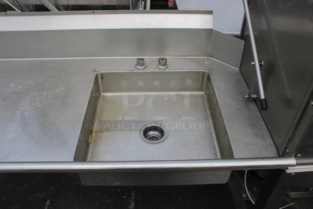Stainless Steel Commercial Left Side Dirty Side Dishwasher Table. Goes GREAT w/ Items 321 and 322! 72x30x44 - Image 3 of 4