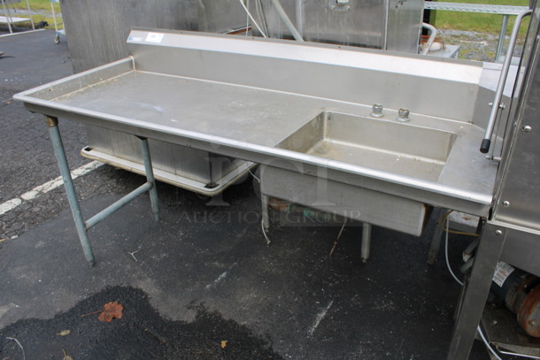 Stainless Steel Commercial Left Side Dirty Side Dishwasher Table. Goes GREAT w/ Items 321 and 322! 72x30x44 - Image 4 of 4