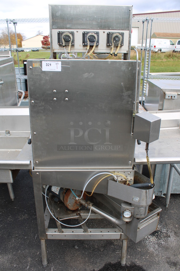 American Dish Service ADJ Model AF-3DS Stainless Steel Commercial Straight Pass Through Dishwasher. Goes GREAT w/ Lots 320 and 322! 120 Volts, 1 Phase. 33x33x70 - Image 1 of 7