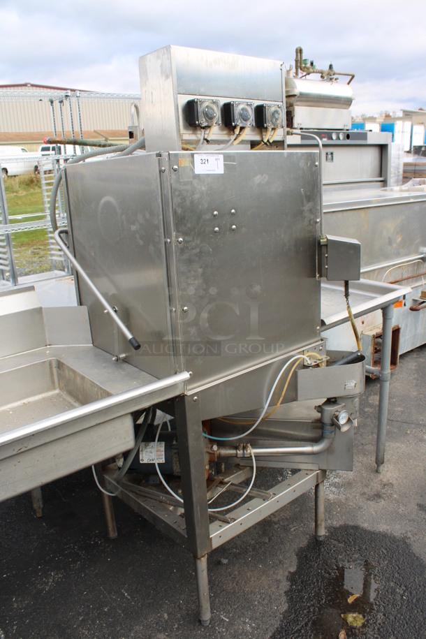 American Dish Service ADJ Model AF-3DS Stainless Steel Commercial Straight Pass Through Dishwasher. Goes GREAT w/ Lots 320 and 322! 120 Volts, 1 Phase. 33x33x70 - Image 3 of 7