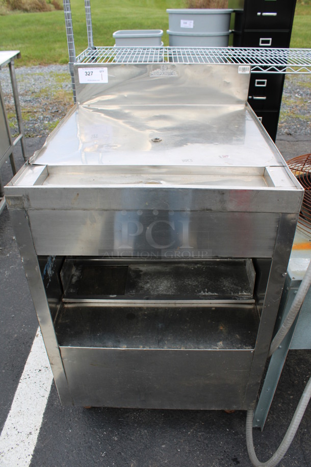 Stainless Steel Commercial Drainboard w/ Under Shelf and Backsplash. 24x28x41