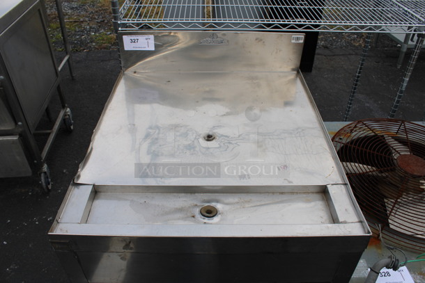 Stainless Steel Commercial Drainboard w/ Under Shelf and Backsplash. 24x28x41 - Image 2 of 4