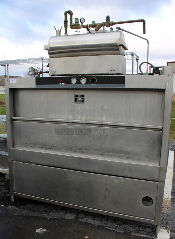Douglas Model SD36-G-240/G Stainless Steel Commercial Floor Style Pot Pan Washer. 480 Volts, 3 Phase. 83x38x104
