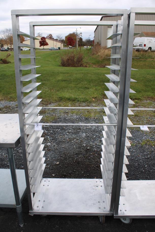 Metal Commercial Pan Transport Rack on Commercial Casters. 29x19x68 - Image 1 of 3