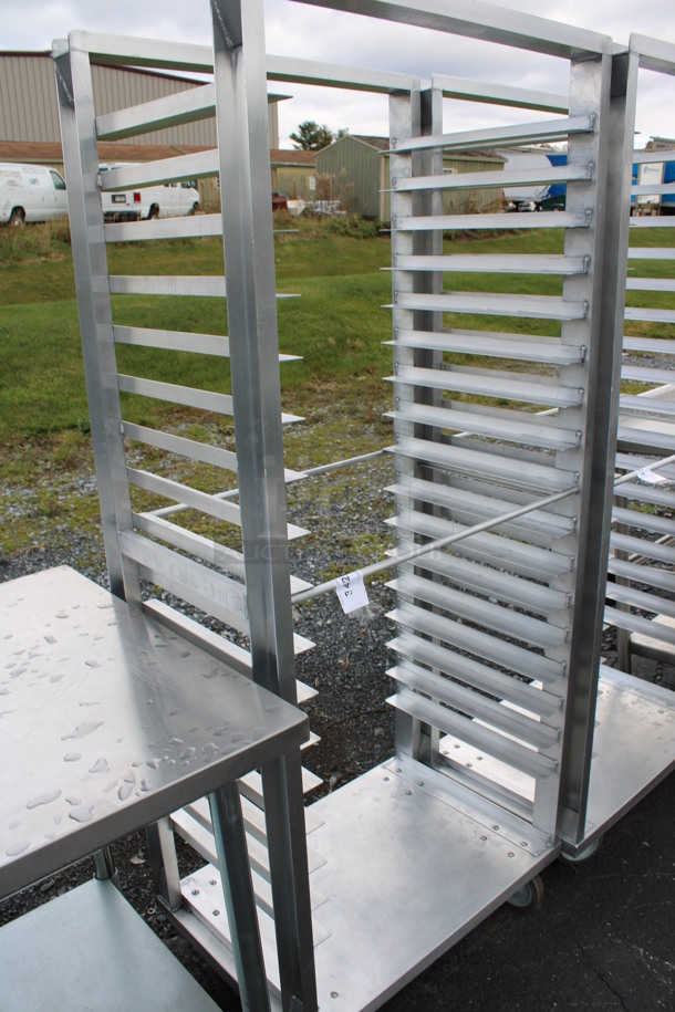 Metal Commercial Pan Transport Rack on Commercial Casters. 29x19x68 - Image 2 of 3