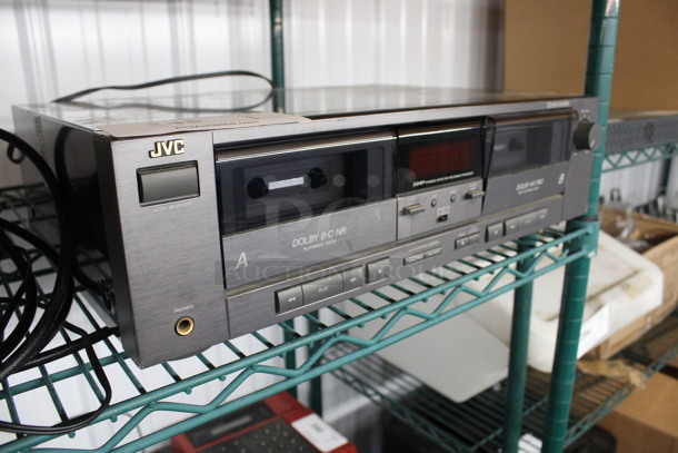 JVC Model TD-W205 Stereo Double Cassette Deck. 17x12x5 - Image 2 of 3
