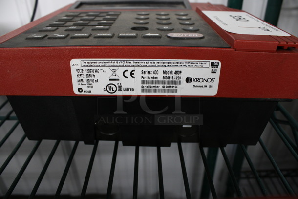 Kronos Model 480F Series 400 Countertop Time Clock. 10x9.5x3.5 - Image 3 of 4