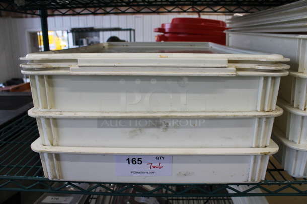7 White Poly Dough Bins w/ 6 Lids. 18x26x3. 7 Times Your Bid! - Image 1 of 3