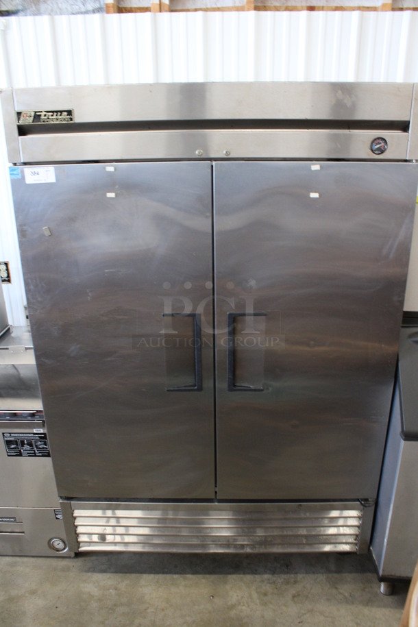 2011 True Model T-49F ENERGY STAR Stainless Steel Commercial 2 Door Reach In Freezer on Commercial Casters. 115 Volts, 1 Phase. 54x30x83. Tested and Working! - Image 1 of 6