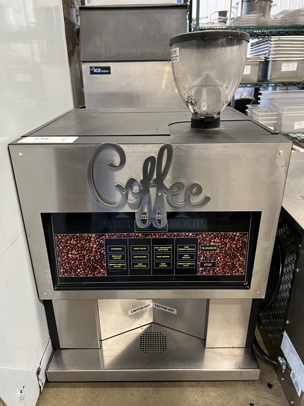 Stainless Steel Commercial Countertop Automatic Coffee Machine w/ Hopper. 115 Volts, 1 Phase. 20x21x23 - Image 1 of 4