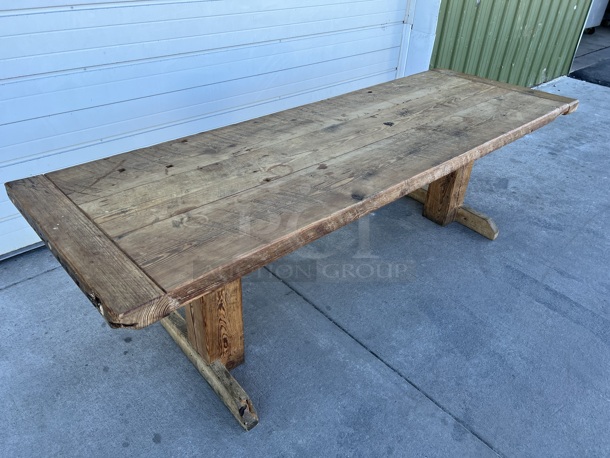 Wooden Table and 2 Legs. Table Is Disassembled. 92x32x28 - Image 6 of 7