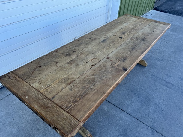 Wooden Table and 2 Legs. Table Is Disassembled. 92x32x28 - Image 7 of 7