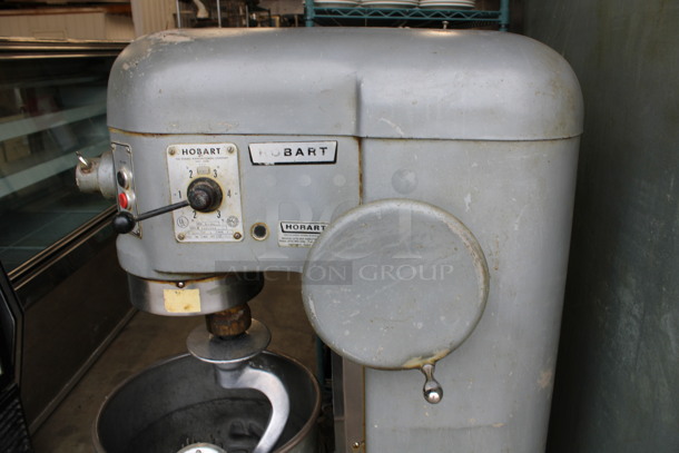Hobart Model H-600 Metal Commercial Floor Style 60 Quart Planetary Mixer w/ Stainless Steel Mixing Bowl, Dough Hook and Whisk Attachments. 230 Volts, 1 Phase. 29x39x56 - Image 7 of 8