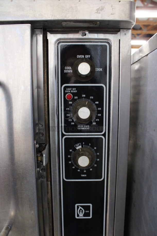 2 Blodgett Stainless Steel Commercial Propane Gas Powered Half Size Convection Ovens w/ View Through Door, Metal Oven Racks and Thermostatic Controls. 30x26x60. 2 Times Your Bid! - Image 3 of 7