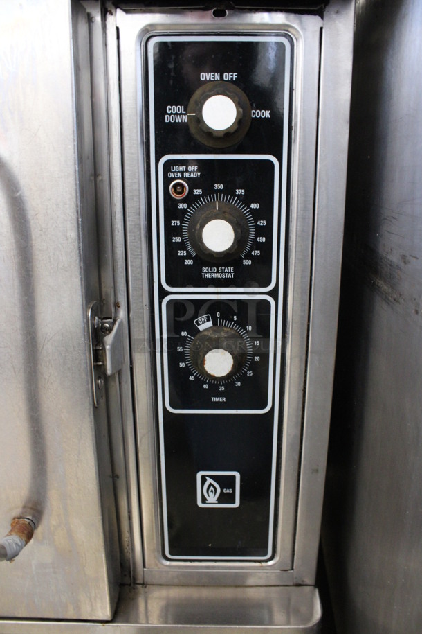 2 Blodgett Stainless Steel Commercial Propane Gas Powered Half Size Convection Ovens w/ View Through Door, Metal Oven Racks and Thermostatic Controls. 30x26x60. 2 Times Your Bid! - Image 6 of 7
