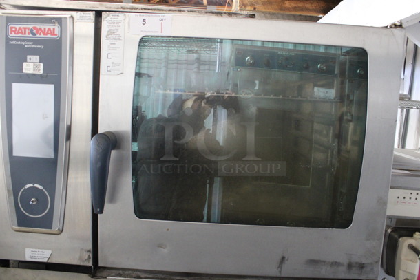 2 Rational 5Senses Stainless Steel Commercial Combitherm Self Cooking Center Convection Ovens on Commercial Casters. Top Model: SCC WE 62. Bottom Model: SCC WE 102. 480 Volts, 3 Phase. 42x40x73. 2 Times Your Bid! - Image 2 of 6