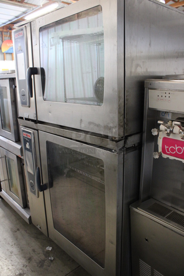 2 Rational 5Senses Stainless Steel Commercial Combitherm Self Cooking Center Convection Ovens on Commercial Casters. Top Model: SCC WE 62. Bottom Model: SCC WE 102. 480 Volts, 3 Phase. 42x40x73. 2 Times Your Bid! - Image 4 of 6