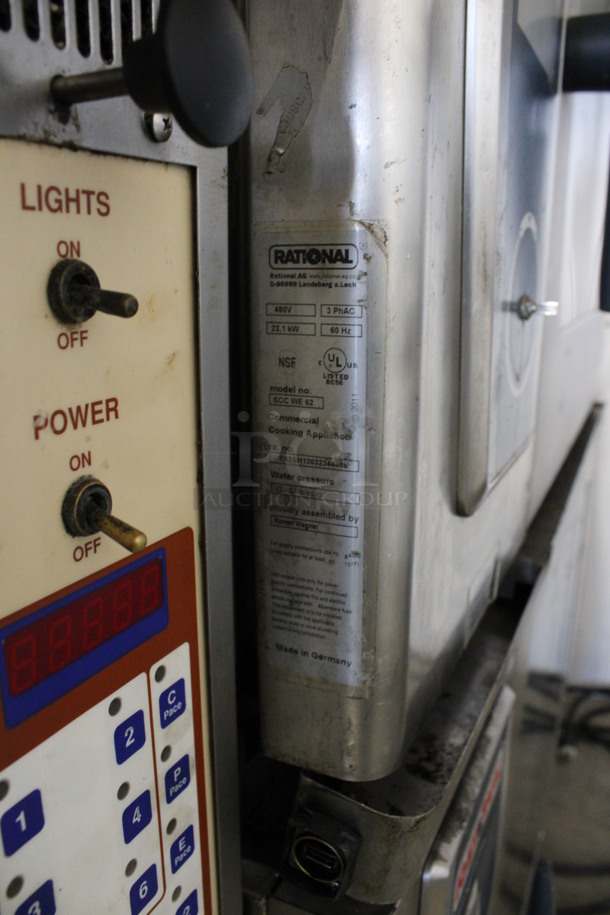 2 Rational 5Senses Stainless Steel Commercial Combitherm Self Cooking Center Convection Ovens on Commercial Casters. Top Model: SCC WE 62. Bottom Model: SCC WE 102. 480 Volts, 3 Phase. 42x40x73. 2 Times Your Bid! - Image 5 of 6
