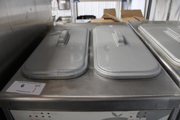Taylor Model 794-33 Stainless Steel Commercial Floor Style Water Cooled 2 Flavor w/ Twist Soft Serve Ice Cream Machine on Commercial Casters. 208-230 Volts, 3 Phase. 20x34x59 - Image 5 of 7