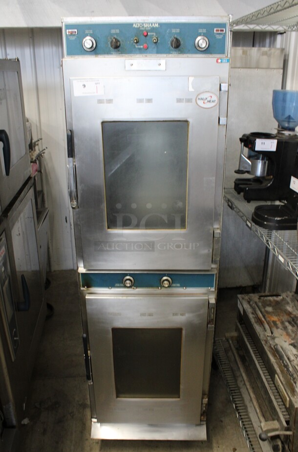 Alto Shaam Model 1000-TH/I DELUXE Stainless Steel Commercial Cook N Hold Oven on Commercial Casters. 208-240 Volts. 23x30x76.5