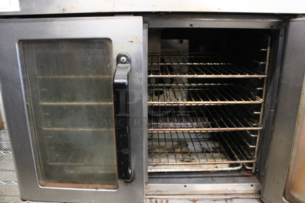 Vulcan Stainless Steel Commercial Natural Gas Powered Full Size Convection Oven w/ View Through Doors, Metal Oven Racks and Thermostatic Controls on Commercial Casters. 40.5x36x39 - Image 5 of 6
