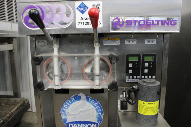 2011 Stoelting Model SF144-38I Stainless Steel Commercial Countertop Air Cooled 2 Flavor Soft Serve Ice Cream Machine w/ Milkshake Mixer. 208-230 Volts, 1 Phase. 22x32x34 - Image 7 of 8