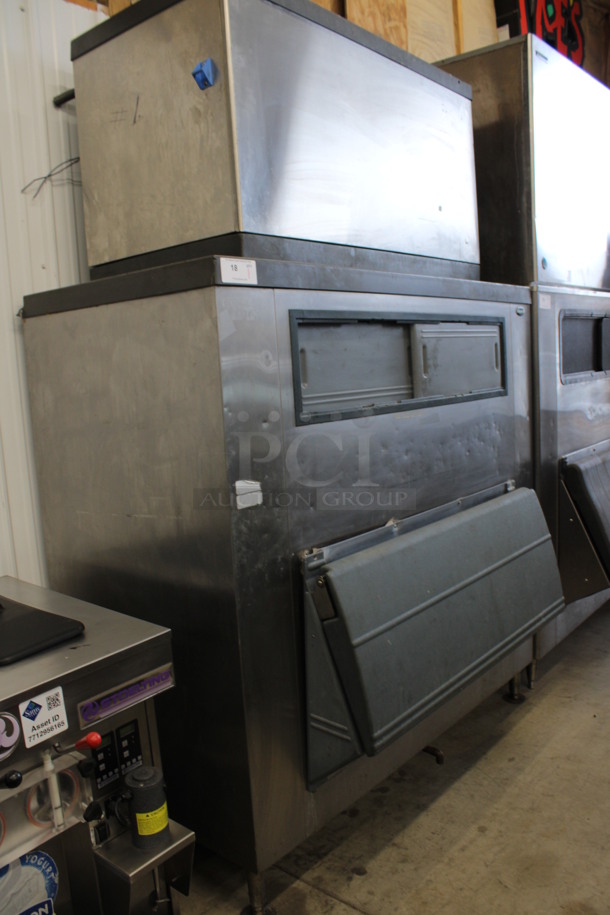 Scotsman Model CME2006RS-3C Stainless Steel Commercial Ice Machine Head on Follett Stainless Steel Commercial Ice Bin. 208/230 Volts, 3 Phase. 60x42x89 - Image 3 of 7