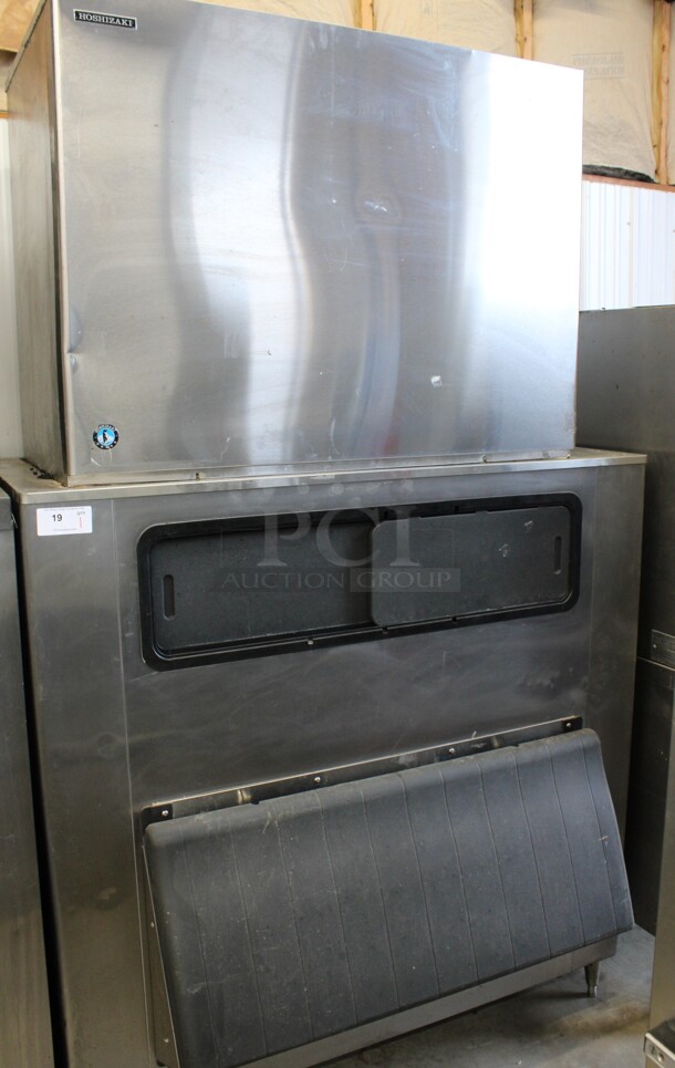 Hoshizaki Model KM-1900SRJ3 Stainless Steel Commercial Ice Machine Head on Hoshizaki Model B-1500SS Stainless Steel Commercial Ice Bin. 208/230 Volts, 3 Phase. 60x43x98.5 - Image 2 of 8