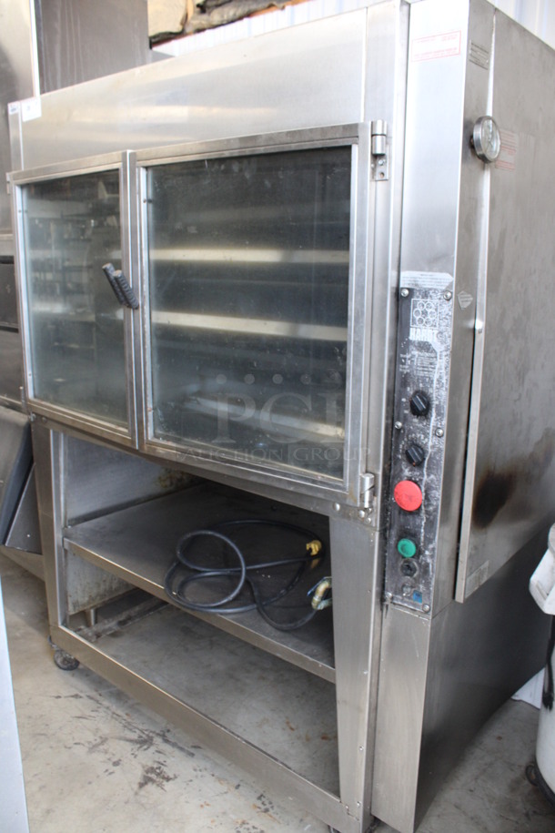 Hardt Model Inferno Stainless Steel Commercial Natural Gas Powered 7 Spit Rotisserie Oven on Commercial Casters. 150,000 BTU. 58x41x77 - Image 2 of 9
