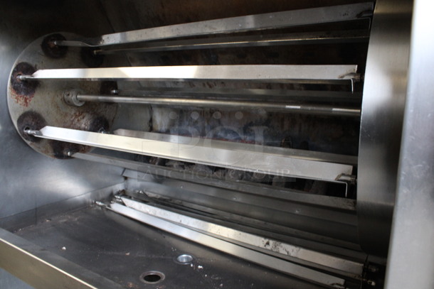 Hardt Model Inferno Stainless Steel Commercial Natural Gas Powered 7 Spit Rotisserie Oven on Commercial Casters. 150,000 BTU. 58x41x77 - Image 4 of 9