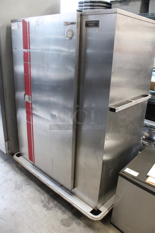 Carter Hoffmann Stainless Steel Commercial Single Door Reach In Cabinet on Commercial Casters. 50x31x64