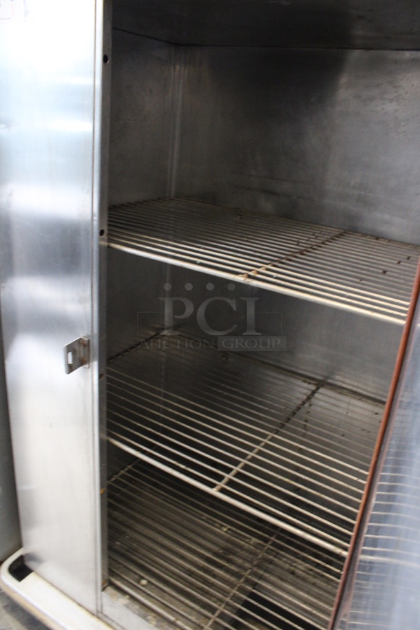 Carter Hoffmann Stainless Steel Commercial Single Door Reach In Cabinet on Commercial Casters. 50x31x64 - Image 4 of 6