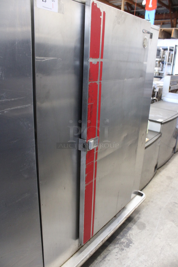 Carter Hoffmann Stainless Steel Commercial Single Door Reach In Cabinet on Commercial Casters. 50x31x64 - Image 5 of 6
