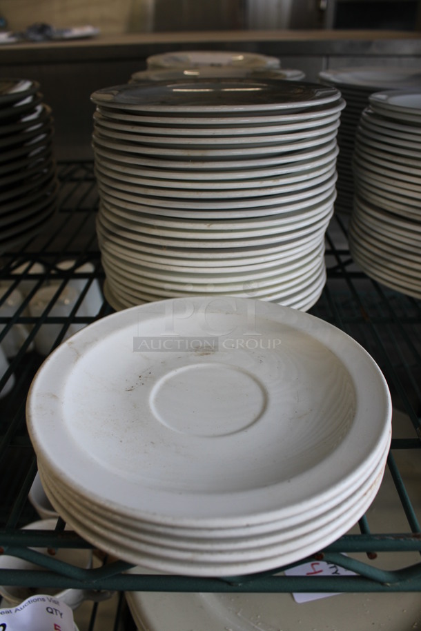 24 White Ceramic Plates. 6x6x0.5. 24 Times Your Bid! - Image 1 of 3