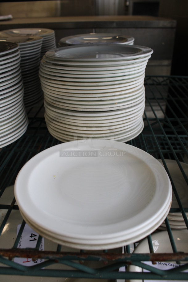 24 White Ceramic Plates. 6.5x6.5x0.5. 24 Times Your Bid!