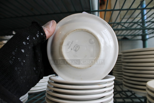10 White Ceramic Saucers. 4.5x4.5x0.5. 10 Times Your Bid! - Image 3 of 3