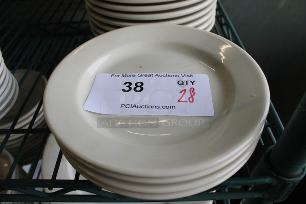 28 White Ceramic Plates. 7x7x1. 28 Times Your Bid! - Image 3 of 3