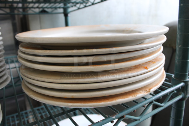 8 White Ceramic Plates. 10.25x10.25x1. 8 Times Your Bid! - Image 2 of 3