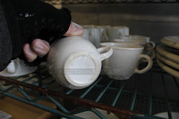 5 White Ceramic Mugs. 3.5x3x2. 5 Times Your Bid! - Image 3 of 3