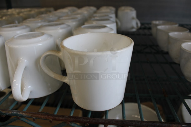23 White Ceramic Mugs. 4x3x3. 23 Times Your Bid!