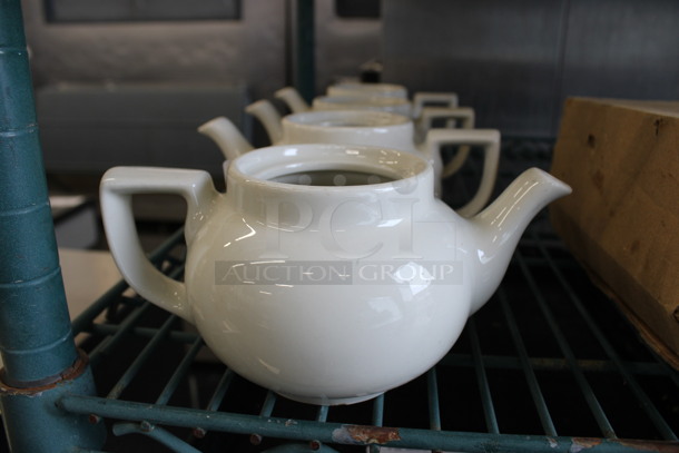 4 White Ceramic Pitchers. 7x4x3.5. 4 Times Your Bid! - Image 1 of 3