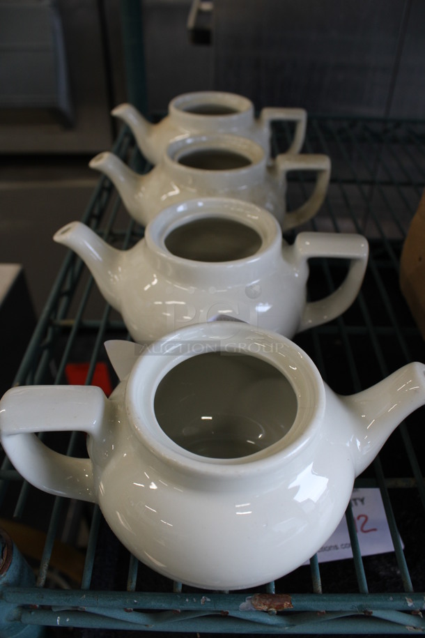 4 White Ceramic Pitchers. 7x4x3.5. 4 Times Your Bid! - Image 2 of 3