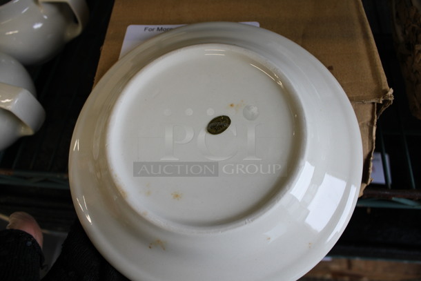 6 BRAND NEW IN BOX! White Ceramic Plates. 7x7x1. 6 Times Your Bid! - Image 2 of 3