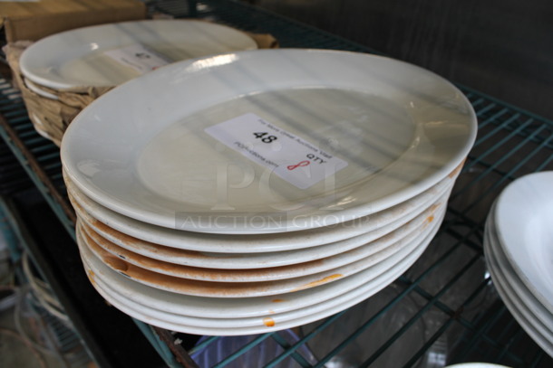 8 White Ceramic Oval Plates. 13x9x1.5. 8 Times Your Bid! - Image 2 of 3