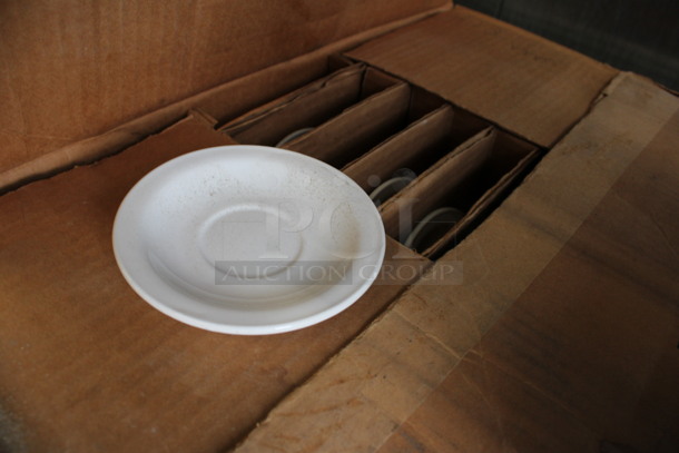 23 BRAND NEW IN BOX! White Ceramic Saucers. 4.5x4.5x0.5. 23 Times Your Bid! - Image 2 of 4