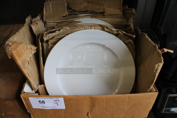 9 BRAND NEW! White Ceramic Plates. 12x12x1. 9 Times Your Bid! - Image 3 of 3
