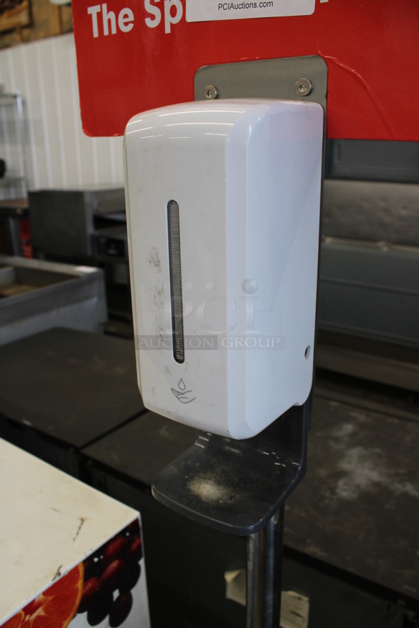 Metal Floor Style Hand Sanitizer Dispenser on Metal Stand. 12x12x63 - Image 3 of 4