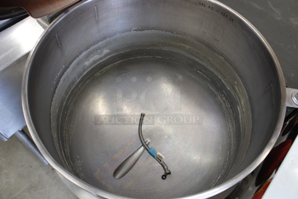 2011 Vulcan Hart Model MDMT-20 Stainless Steel Commercial Steam Powered Floor Style 20 Gallon Steam Kettle. 32x38x48 - Image 4 of 7