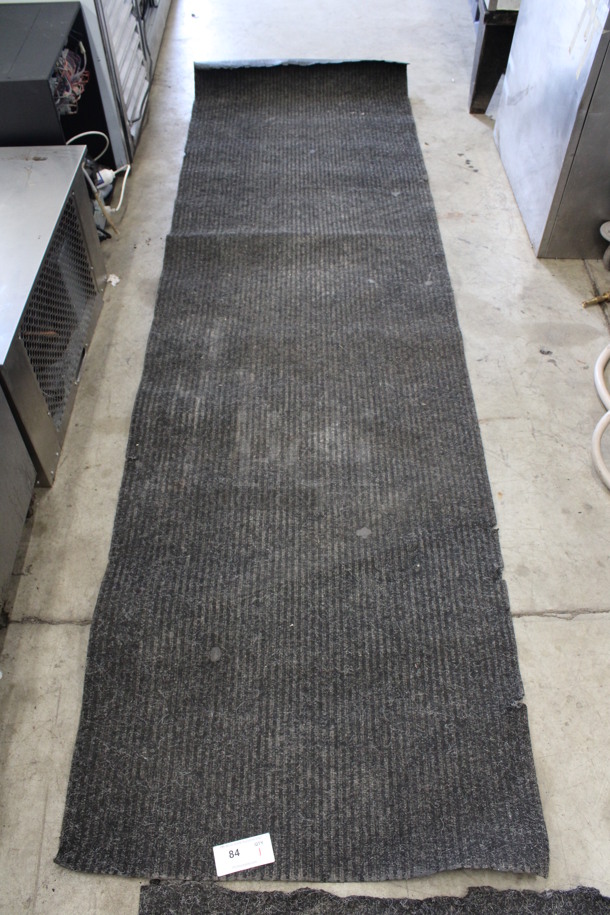 Gray Floor Mat Runner. 34x119 - Image 1 of 3